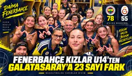 Fenerbahçe Kızlar U14’ten Galatasaray’a 23 sayı fark