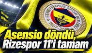 Asensio döndü, Rizespor 11'i tamam