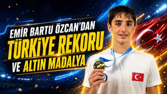 Emir Bartu Özcan’dan Türkiye rekoru ve altın madalya