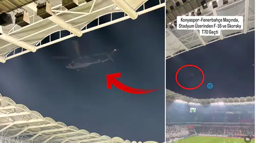 Konya’da jetli veda: Stadyum üzerindeki uçuşlar komutanın görevine mal oldu