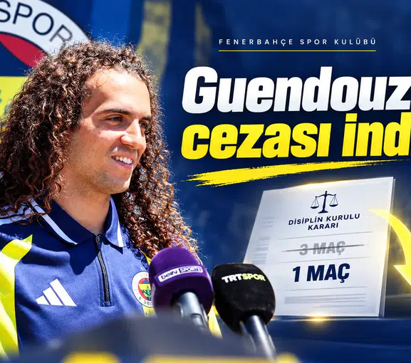 Guendouzi’nin cezası indirildi